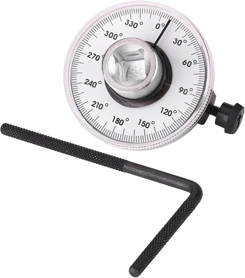 Klanata Drive Torque Angle Gauge, 1/2 Inch Adjustable Drive Angle Torsion Wrench Measure Car Gauge Tool Set 360 Degree Angle for The Fastening Of Engine and Chassis Components., QC03840 - Image 1